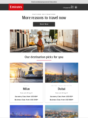 Emirates - Where will you be on your next holiday?