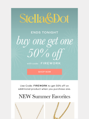 Stella & Dot - ⏳ Last Chance! BOGO 50% Off Ends Tonight