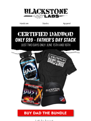 Dads Deserve Gains Too 🧢💪 – $99 Father’s Day Stack -  Two Days Only!