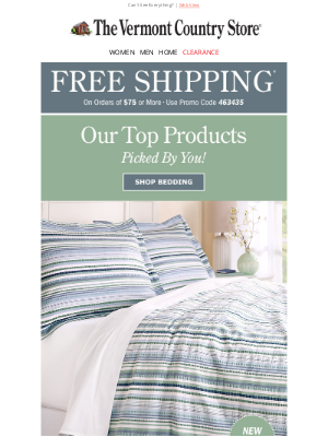Vermont Country Store - Top picks (by you!) for summer + Free shipping