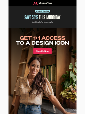 MasterClass - Last Call: $15K design budget with Joanna Gaines