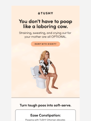 Tushy - Stop huffing and puffing on the toilet