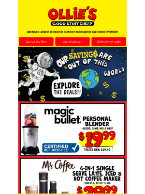 Ollie’s Bargain Outlet - BIG Brands, BIG Savings! Cannon, Serta, Magic Bullet, Shark & More!