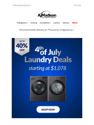 AJ Madison - July 4th Laundry Deals You Can’t Miss! 👉👉👉