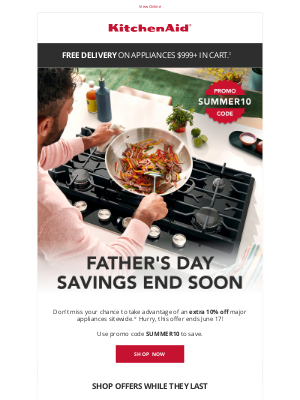 KitchenAid - Last chance to save an extra 10% 😎
