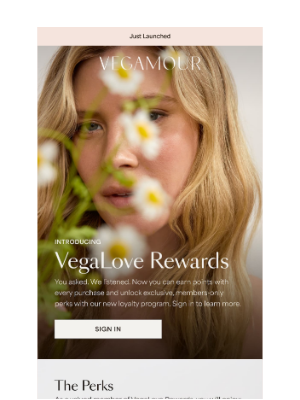 VEGAMOUR - Introducing VegaLove Rewards, your loyalty program for exclusive perks.