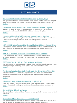 The DIS - News and Updates for 07/10/2025