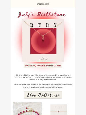 Dogeared - Your July Birthstone Is Here ❤️