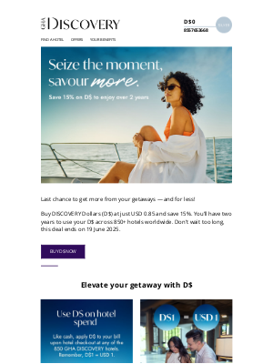 Discovery Loyalty - Buy D$, save 15% — time’s almost up!