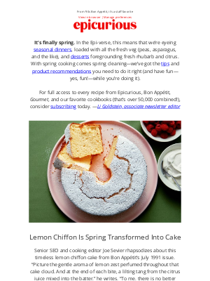 Epicurious - The lemon cake we’re making all spring long