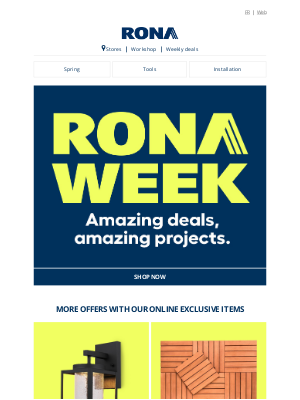 Rona (CA) - RONA WEEK is in full swing!