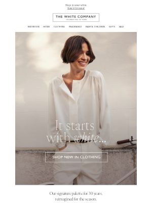 The White Company - New styles, same iconic colour