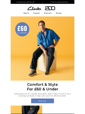 Clarks Shoes (United Kingdom) - Casual, comfortable, £60 & under