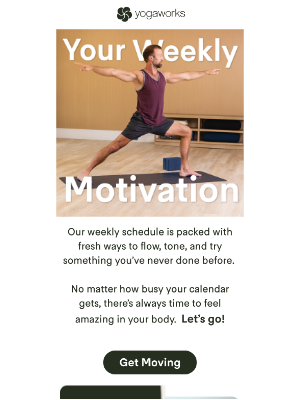 YogaWorks - 💪 Your weekly workout schedule is here