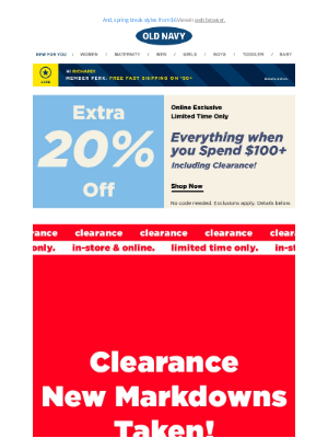 Old Navy - Does an EXTRA 20% off everything sound good? (We thought so!)