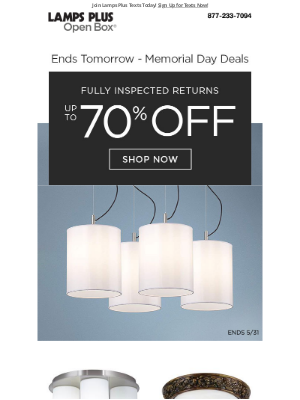 lamps plus memorial day sale