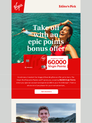 Virgin America - Hey, take off with an epic Virgin Points bonus