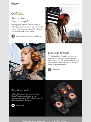 Dyson - Pack Dyson OnTrac™ on your next vacation​
