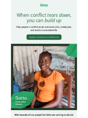 Kiva - Meet Satta. Her story is what rebuilding looks like.