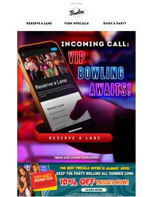 Bowlero - Ring Ring... That's Fun Calling 📞 Answer The Call & Reserve Your Lane Today!