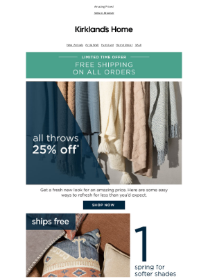 5 Ways to Refresh Starting at $9.99 + Free Shipping!