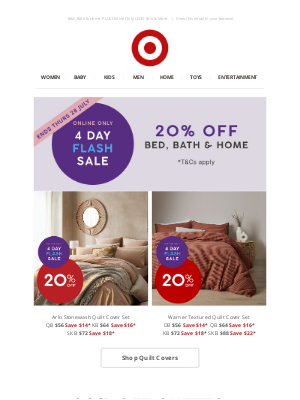 Target (AU) - 🏃‍♂️ DON'T MISS OUT! 4 DAY FLASH SALE ENDING