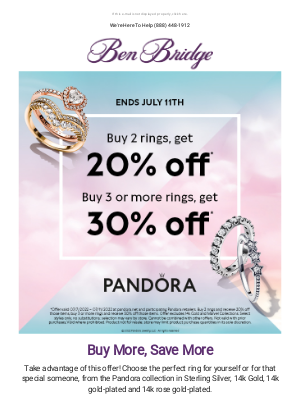 Ben Bridge Jeweler - Pandora Rings Up to 30% Off!