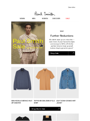 Paul Smith - Further Reductions: Even more lines at 50%
