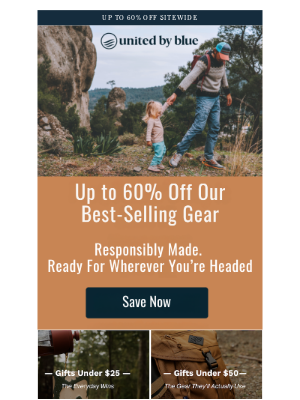 United By Blue - RE: Up to 60% Off Our Best-Selling Gear
