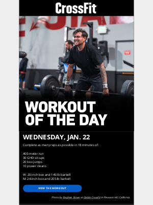 CrossFit Inc. - 250122 Workout of the Day: Heavier and Longer