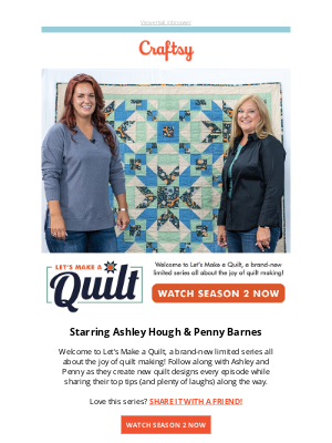 Craftsy - Let's Make a Quilt Season 2 Now Available!