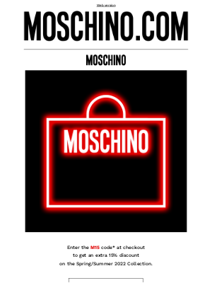 Moschino - Extra 15% off sale