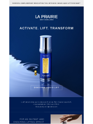 La Prairie - Be the first to discover: new transformative Skin Caviar serum