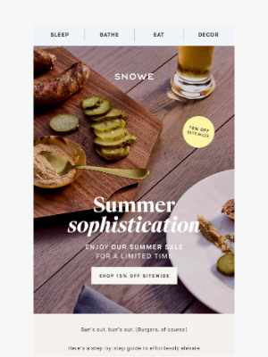 SNOWE - 15% off summer soiree essentials