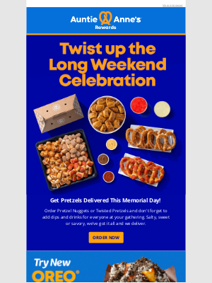 Auntie Anne's - Long Weekends Knead Pretzels 🥨
