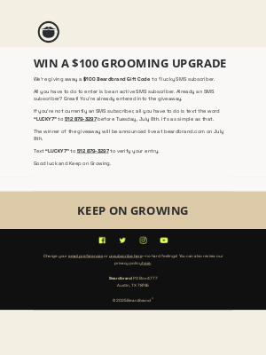 Beardbrand - Win A $100 Grooming Upgrade