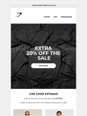 Gymshark - Want an extra 20% off? 👀