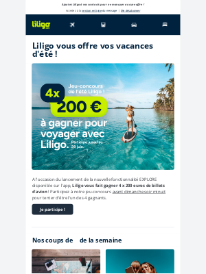liligo (France) - 800 € de billets d'avion à gagner avec Liligo ! 🎁