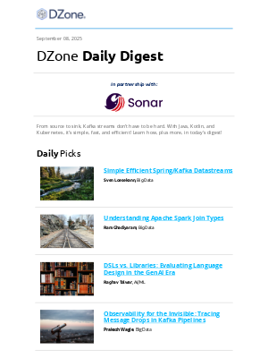 DZone - Faster, easier Spring/Kafka streams