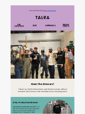 Talea Beer Co. - Behind the Beer: Meet the Brewers!