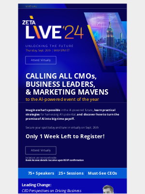 Zeta Global - Zeta Live ’24 Virtual is less than a week away – Register now! 