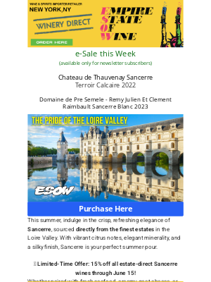 Sherry-Lehmann Inc - 🌞 Summer Sips: Enjoy 15% Off Sancerre Wines – Direct from the Estates!