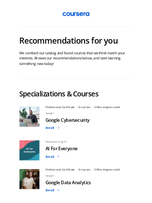 Coursera - Recommended: Google Cybersecurity
