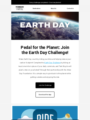 Trek Travel - 🌱 Complete a challenge, plant a tree!