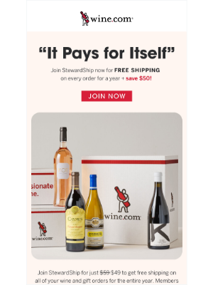 Wine - Don't Miss Your Chance for Free Shipping & $50 Off