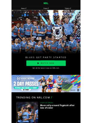 NRL - National Rugby League - 2025 Ampol Women's State of Origin Champions 💙