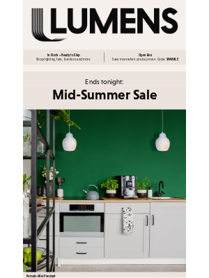 YLighting - Last Chance: Mid-Summer Sale ends tonight.