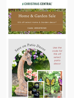Christmas Central - Freshen Up for Less – 15% Off All Home & Garden Finds!