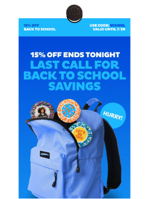 Oreo - Last chance: Back to School sale ends tonight