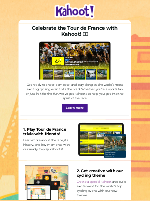 Kahoot! - Ride into the Tour de France spirit with Kahoot! 🚴